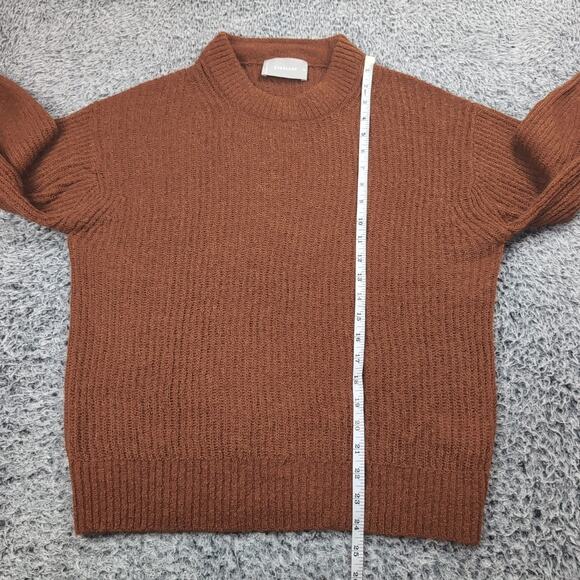 Everlane Sweater Adult Extra Small Brown Alpaca Wool Blend Preppy Casual Men - Picture 4 of 6